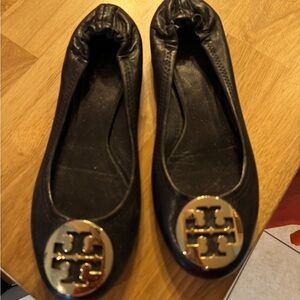 Tory Burch Black Ballet Flats